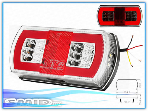 EDLED80165 B DAFA LED Lámpa Egyesített hátsólámpa utánfutó alkatrész